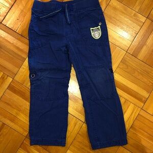 Royal Blue pants with Elastic Waistband and gray lined